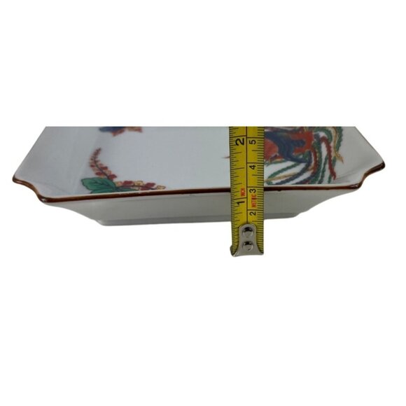 Andrea by Sadek Porcelain Plate Trinket Dish Bowl Colorful Asian Design - Picture 9 of 9